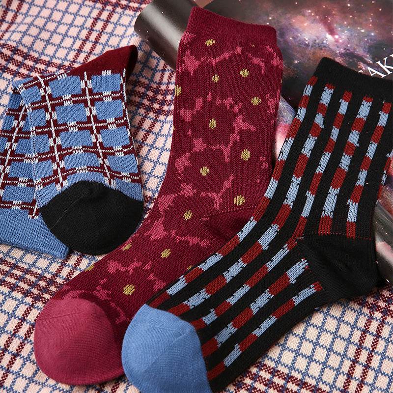 Women's Jewel Tone Patterned Socks - 3 pairs - Weavasocks