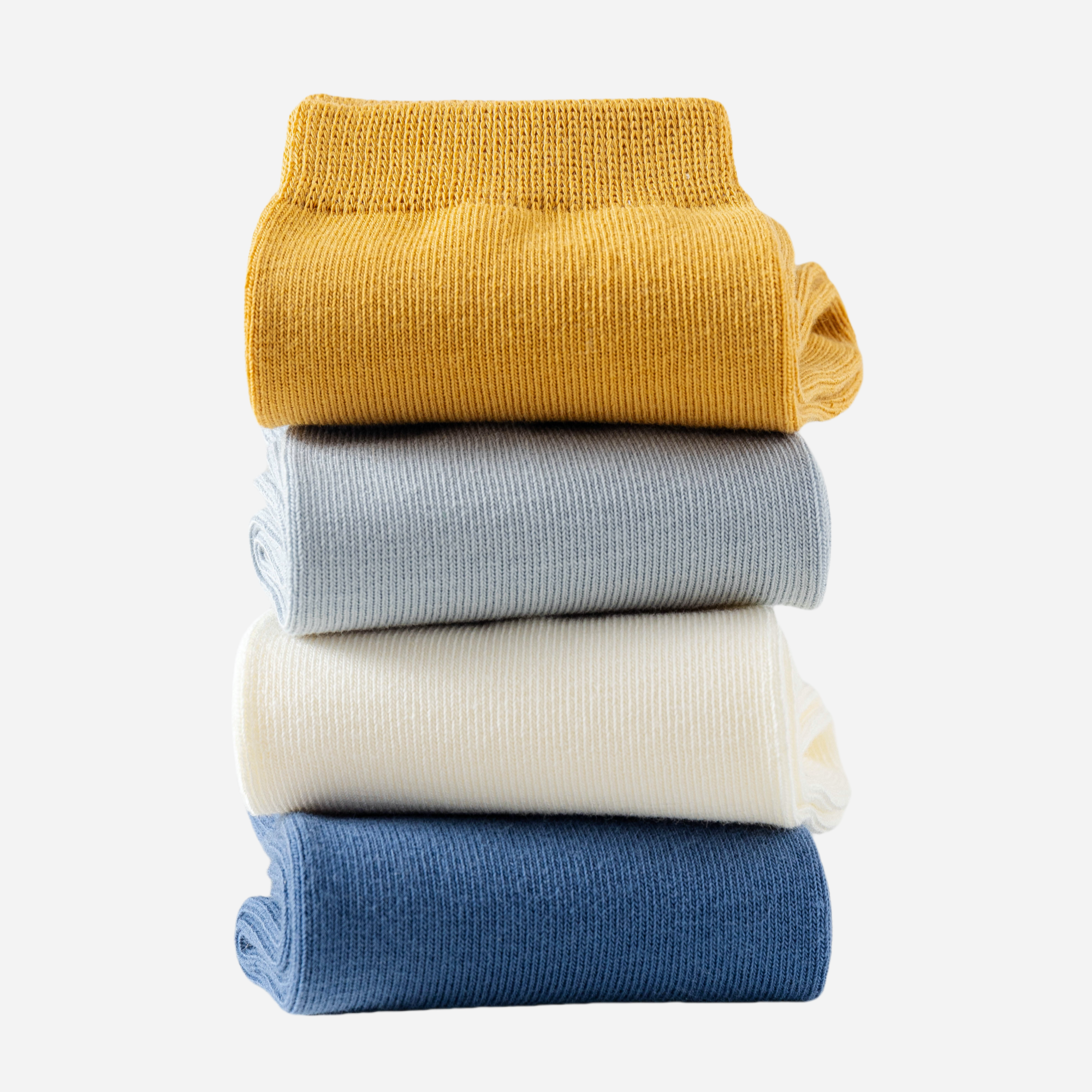Kid's Organic Cotton Solid Crew Socks Cream - 4 Pairs