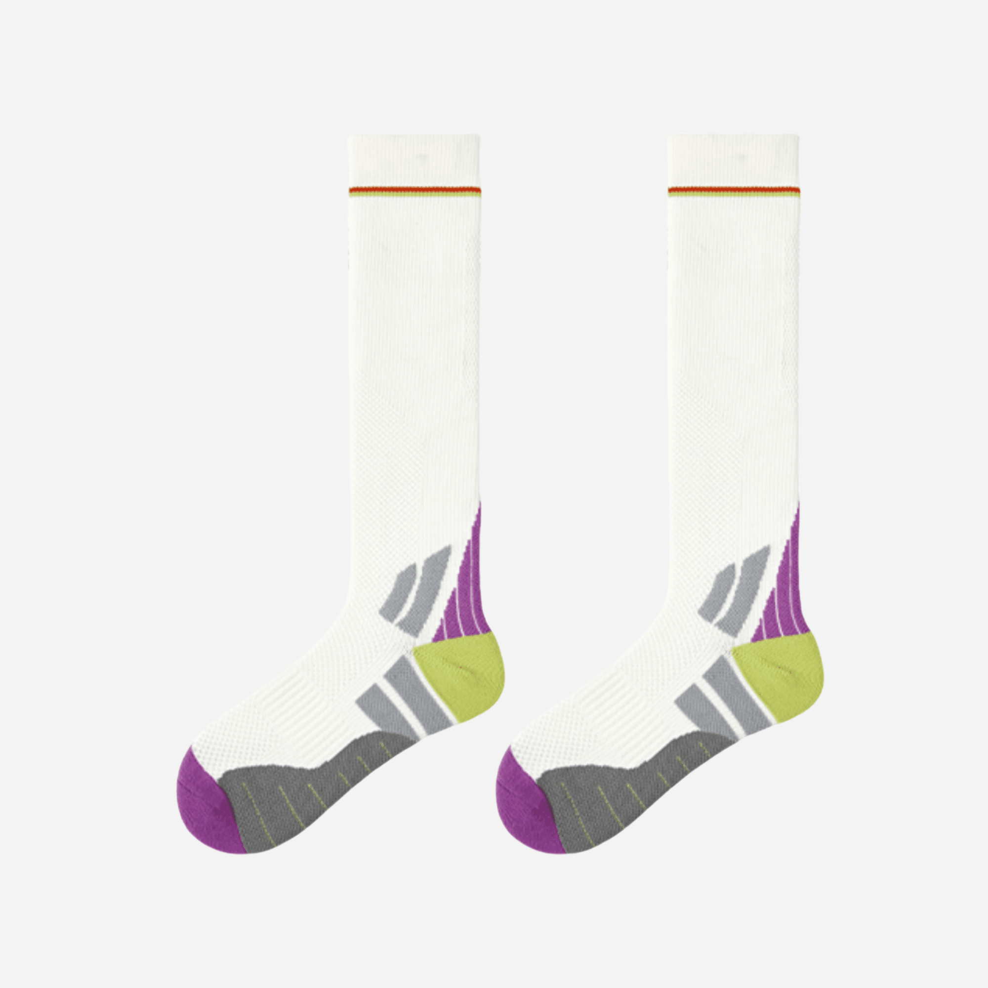 Women's Performance Knee-High Hiking Socks - White & Berry