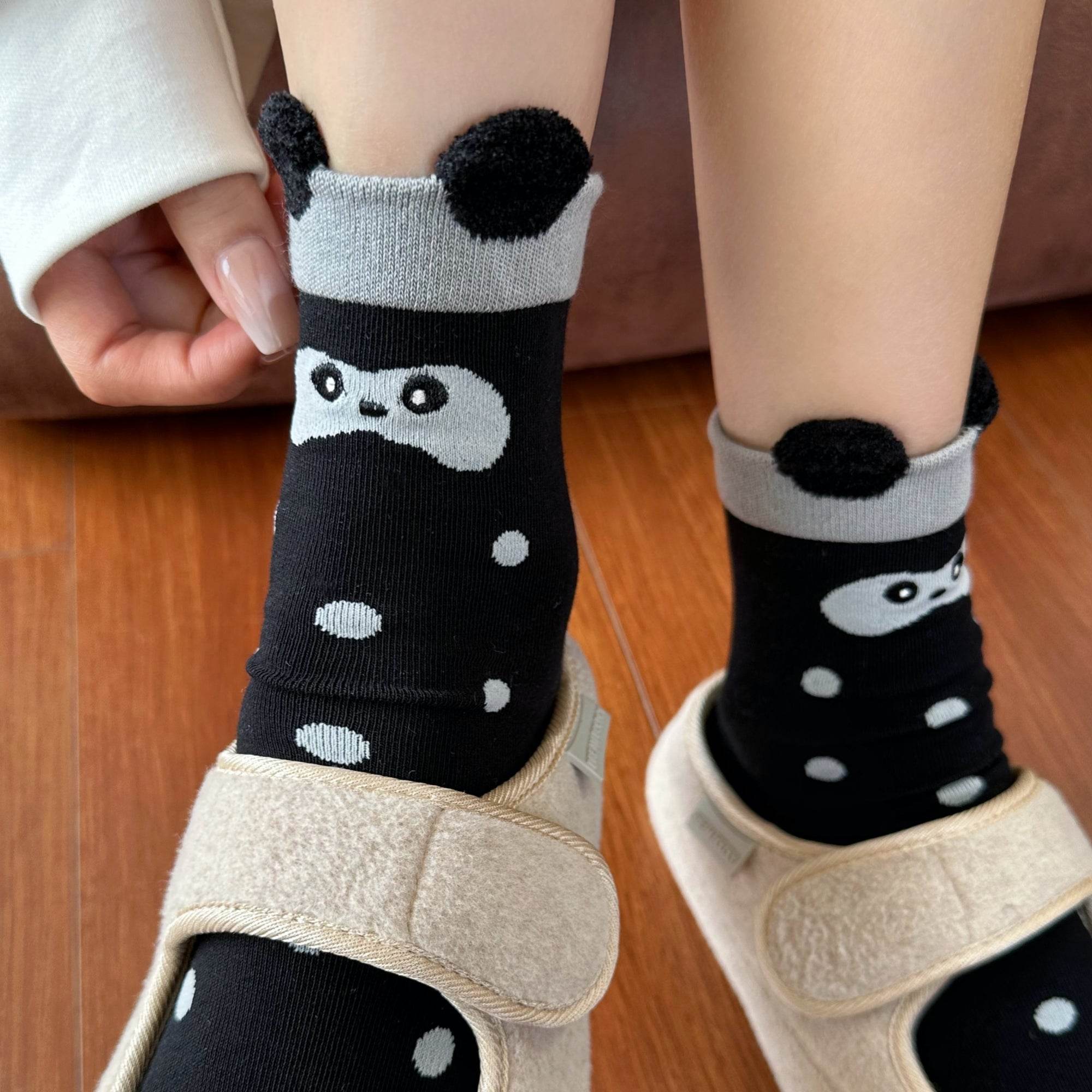 Women's Cute 3D Animal Ear Crew Socks - Single Pair