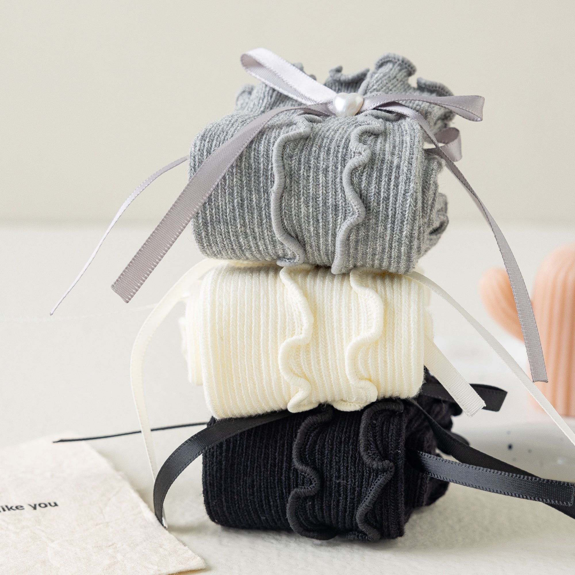 Kid's Ruffle Cuff Knit Socks - 3 Pairs