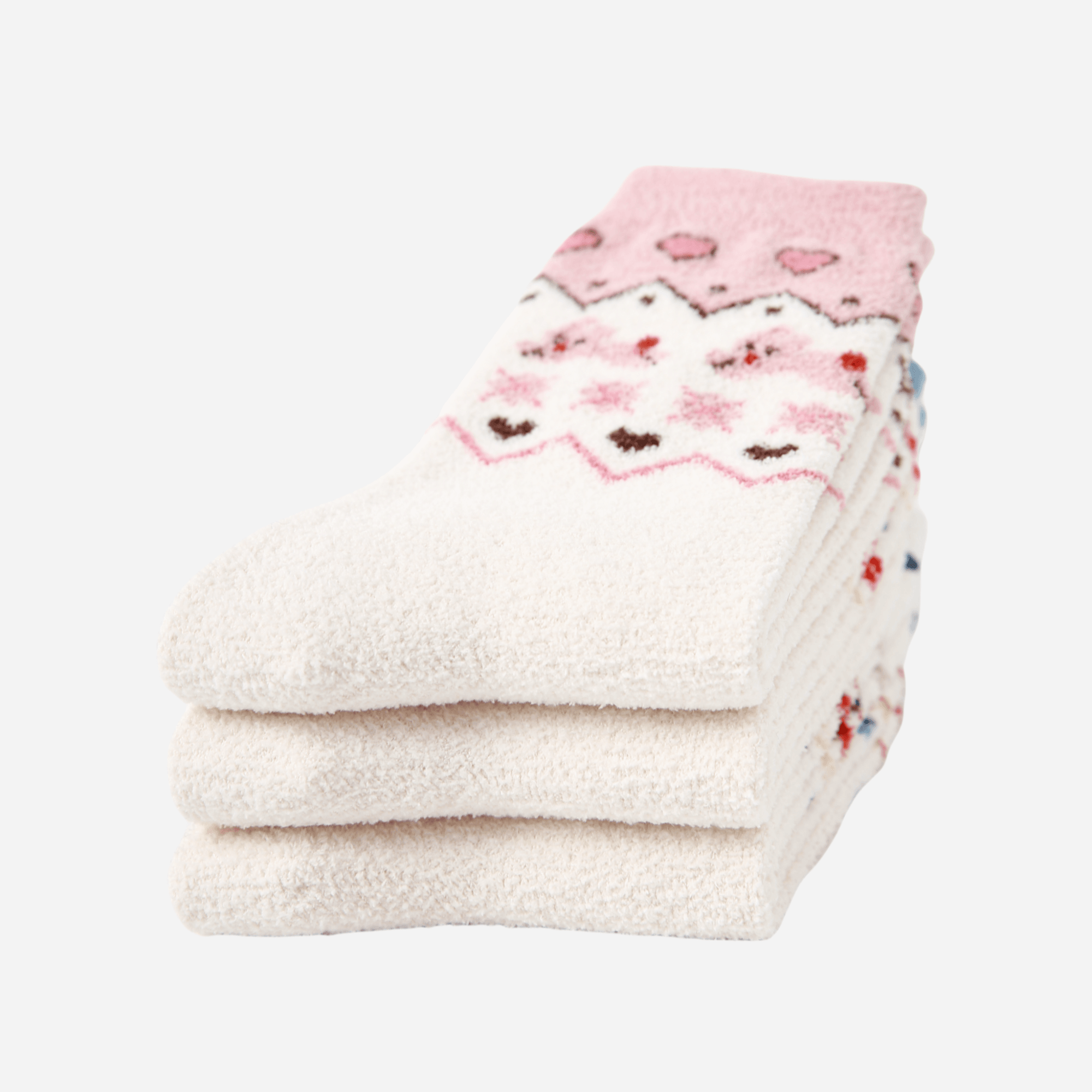 Women's Cozy Fair Isle Crew Socks - 3 Pairs