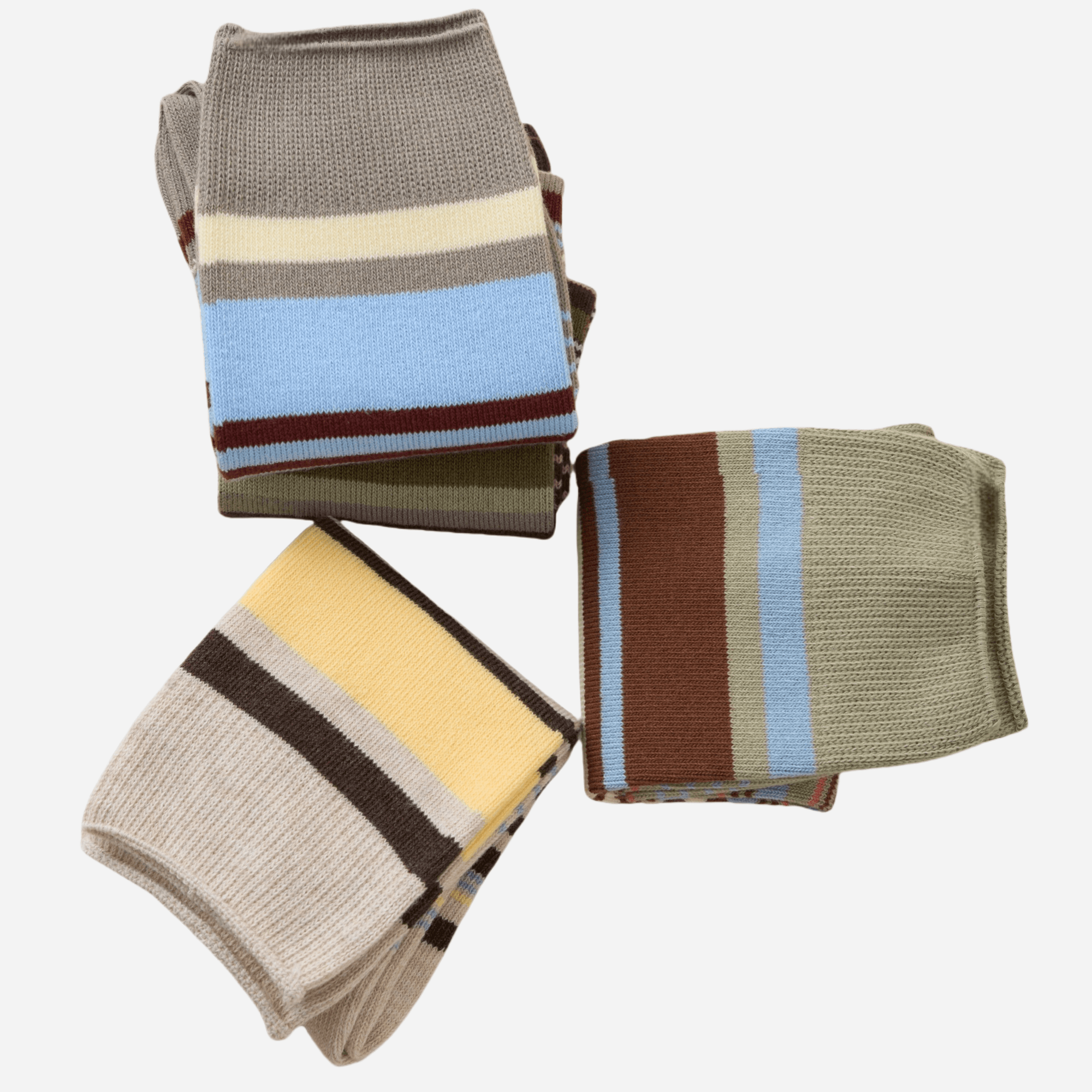 Women's Retro Multi-Stripe Crew Socks - Single Pair