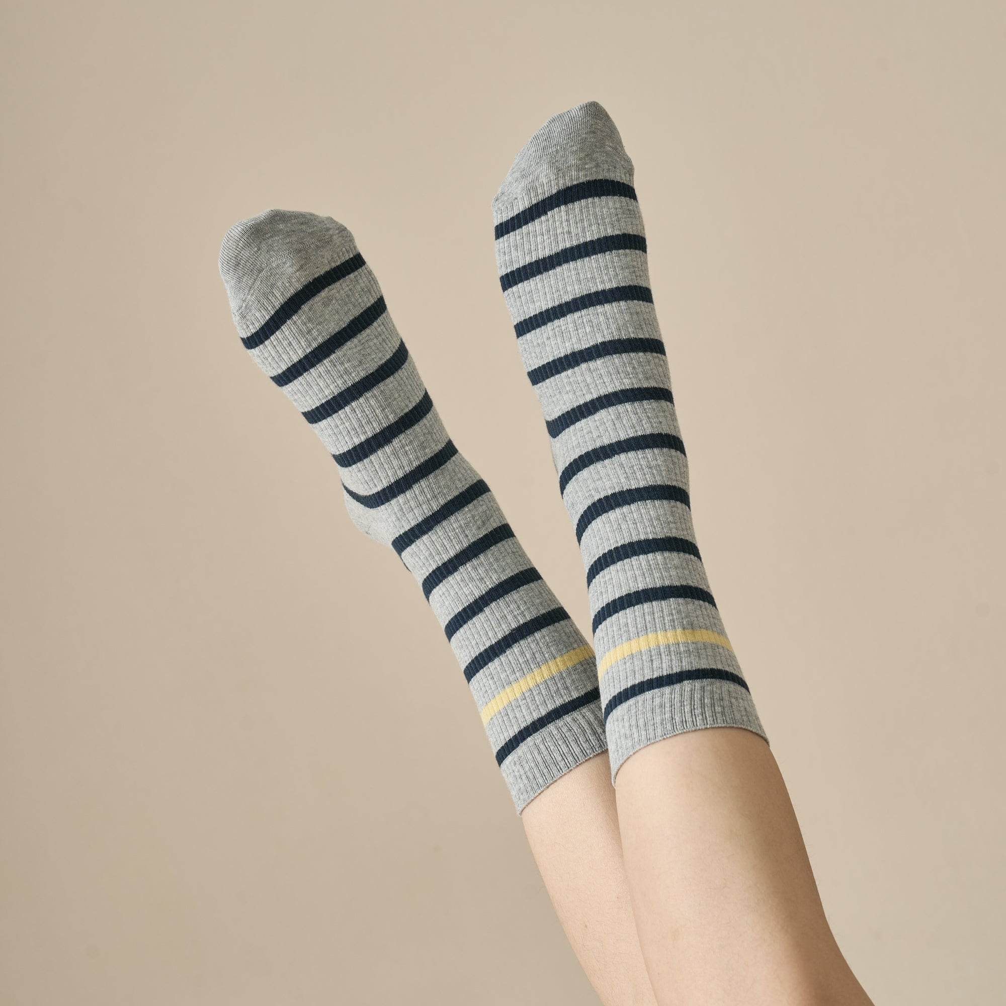 Women's Varsity Stripe Ribbed Socks - Single Pair