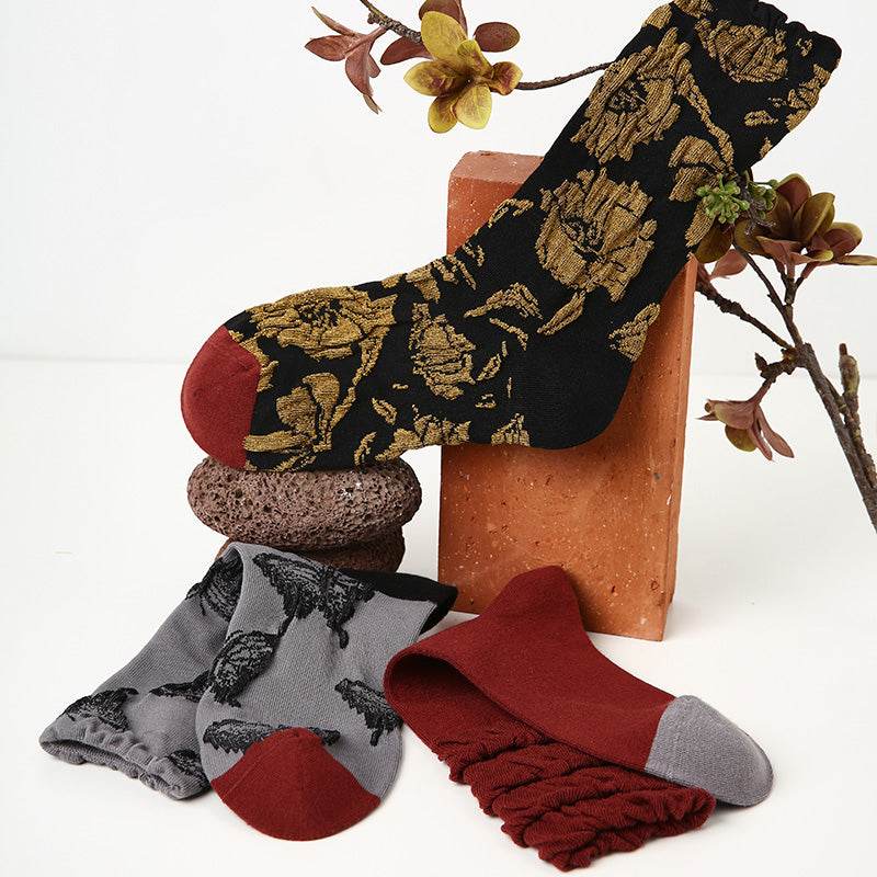 Women's Dark Romance Crew Socks - 3 pairs