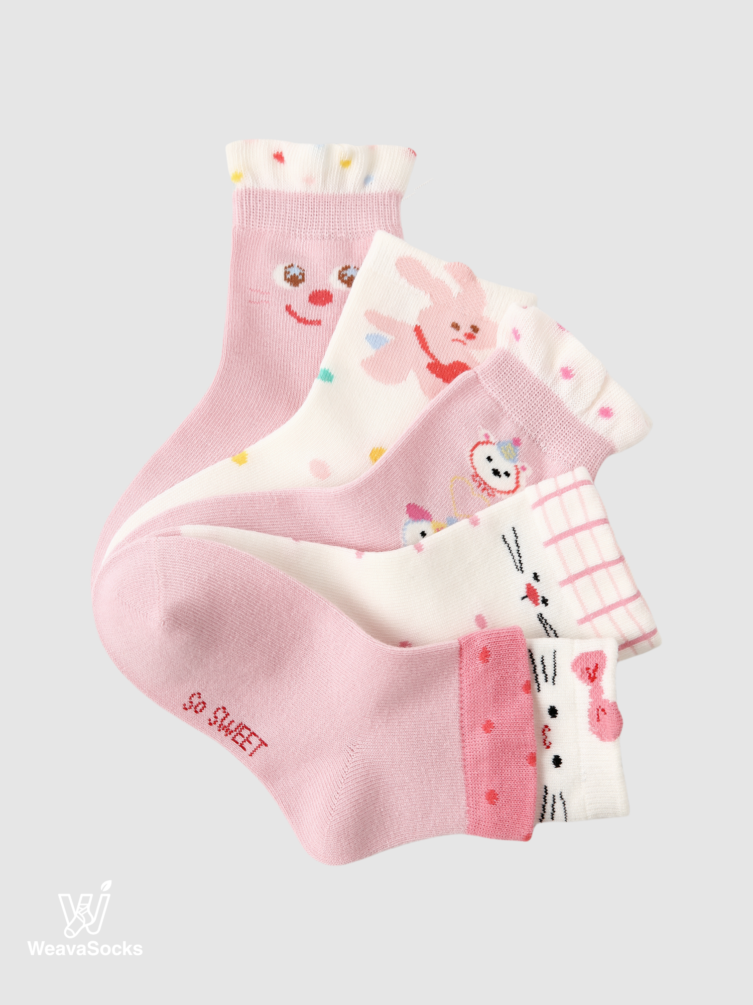 Kids' Pink Bunny Love-4 Pack