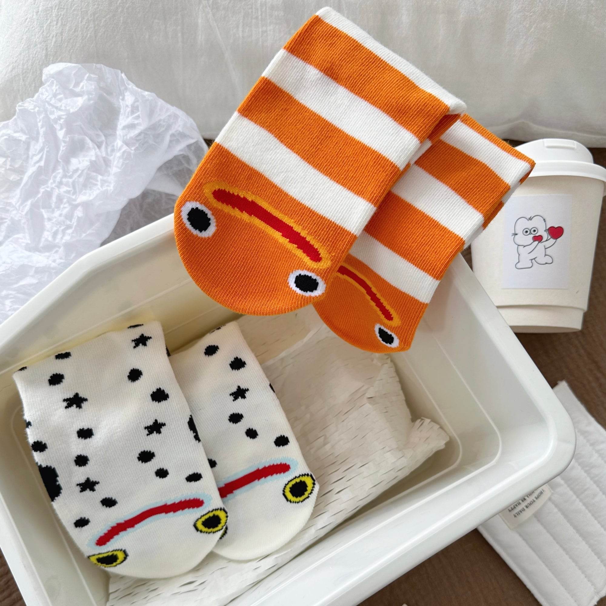 Women's Quirky Eel Combed Cotton Socks - Single Pair