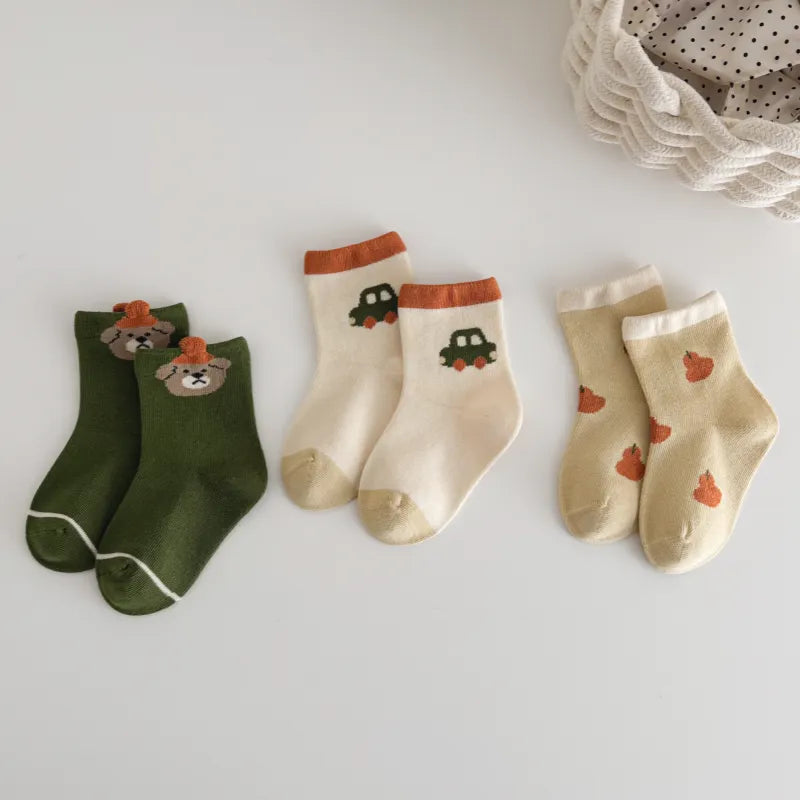 Babies Apple Orchard Socks-3 Pairs