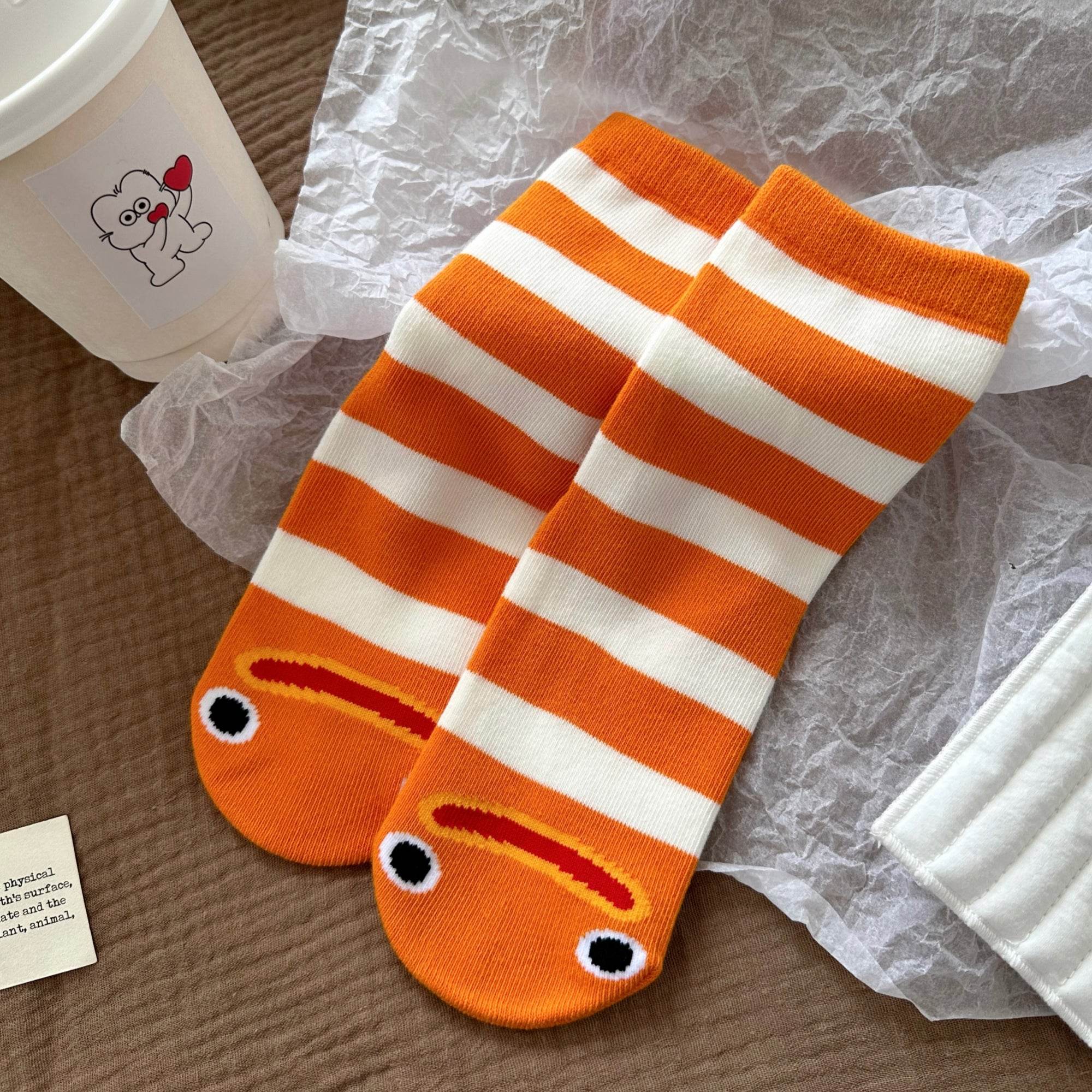 Women's Quirky Eel Combed Cotton Socks - Single Pair