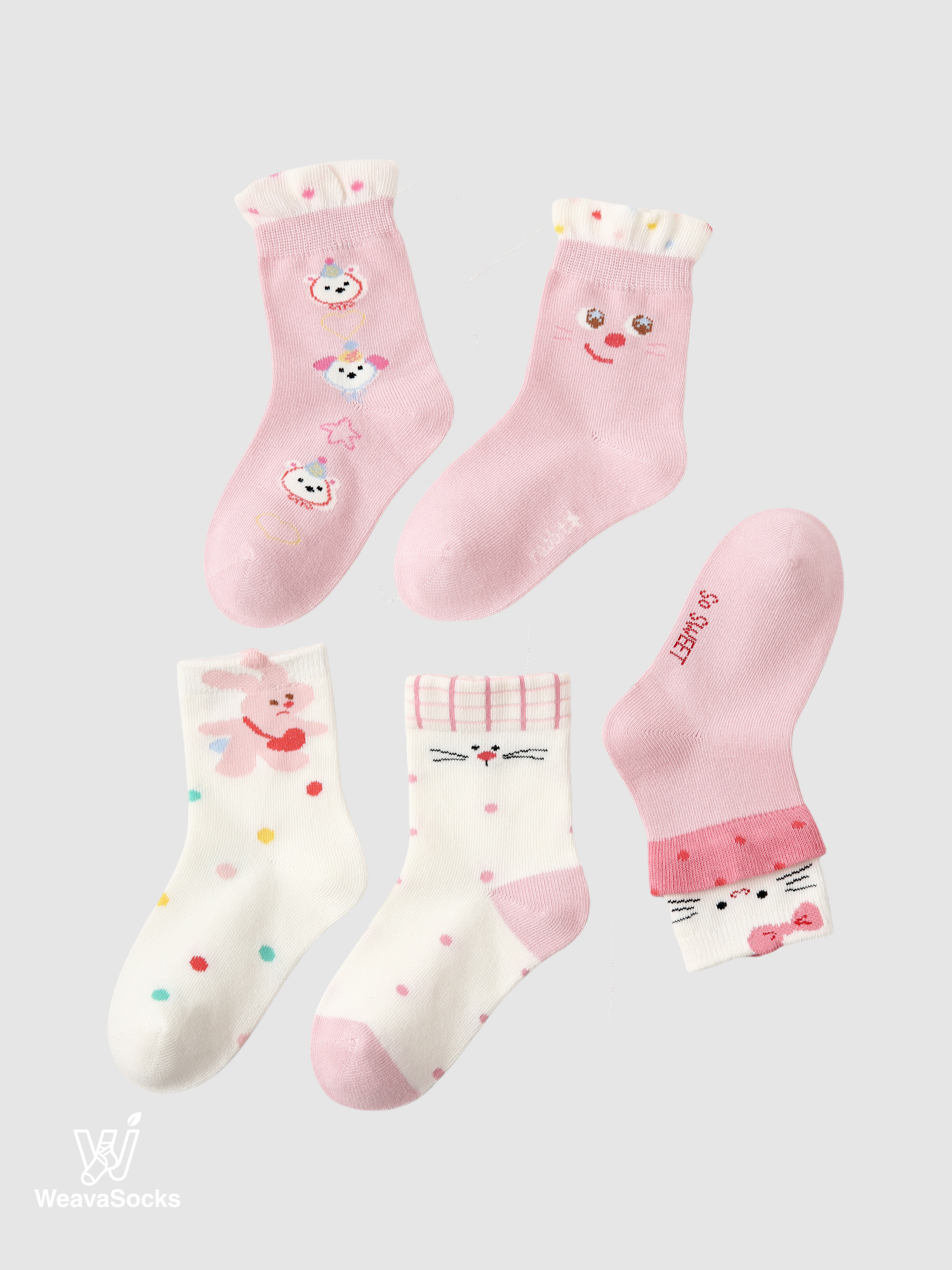 Kids' Pink Bunny Love-4 Pack