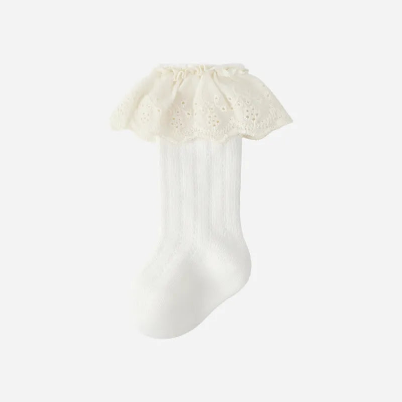 Babies Victorian Lace Knee Highs-3 Pairs