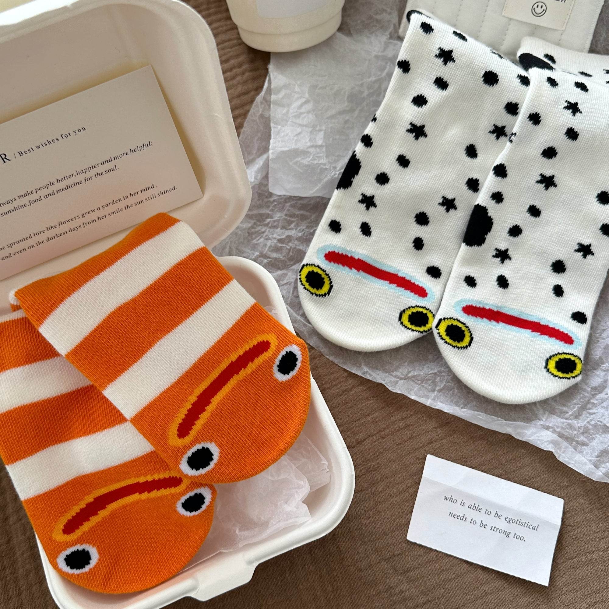 Women's Quirky Eel Combed Cotton Socks - Single Pair