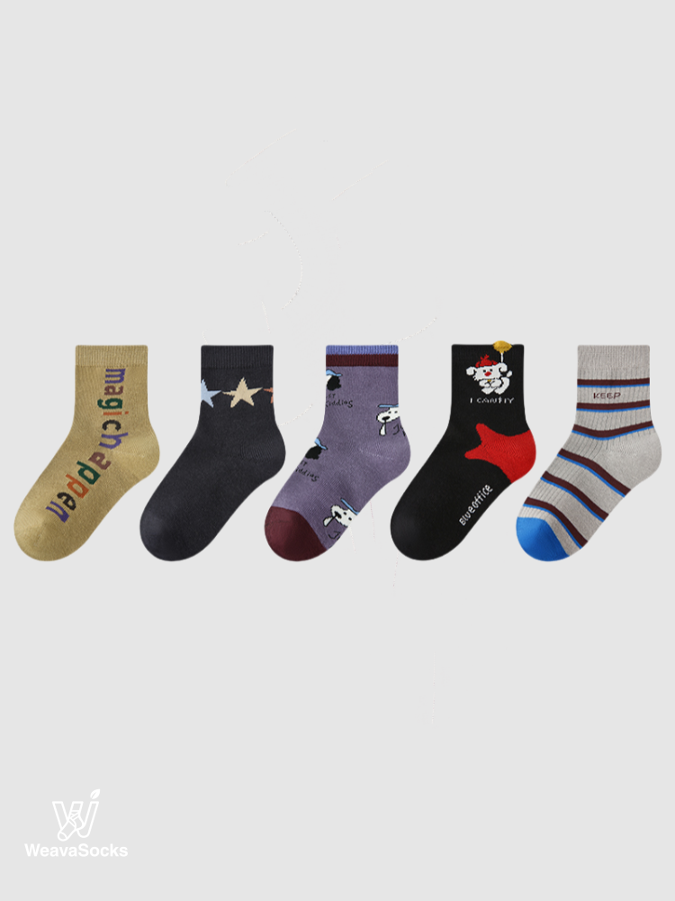 Kids' Graphic Star Doodles-5 Pack
