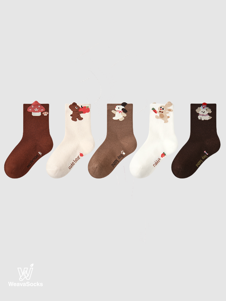 Kids' Whimsical Forest Sock Society-4 Pack