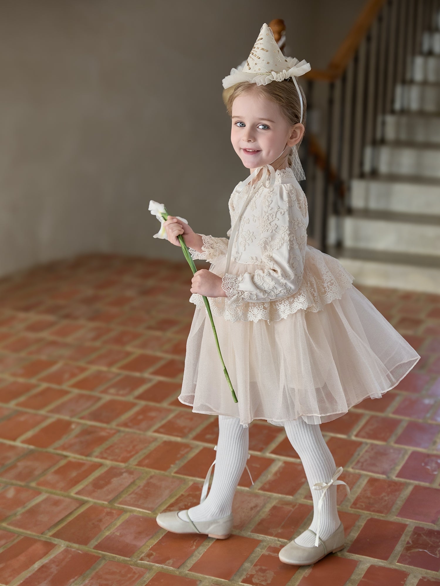 Babies' Princess Style Ribbed Tights -1 Pack
