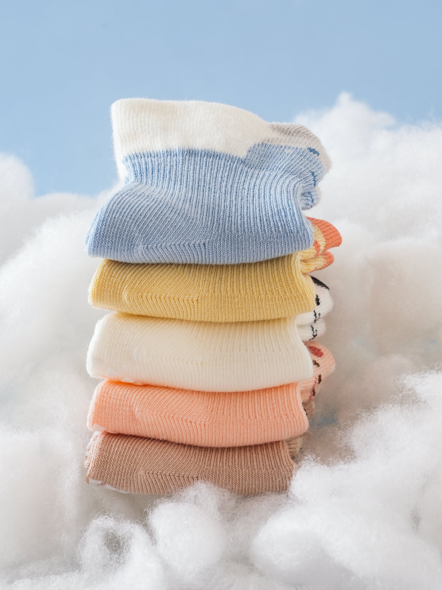 Babies' Pop-Out Pattern Grip Socks-3 Pack