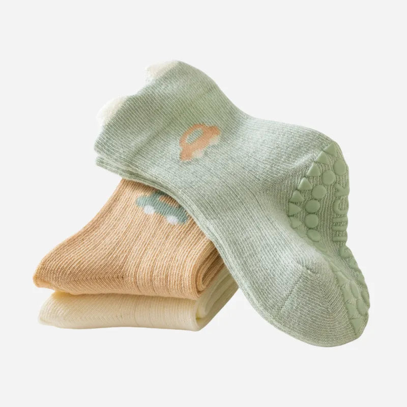 Babies Little Cruiser Grip Socks-3 Pairs
