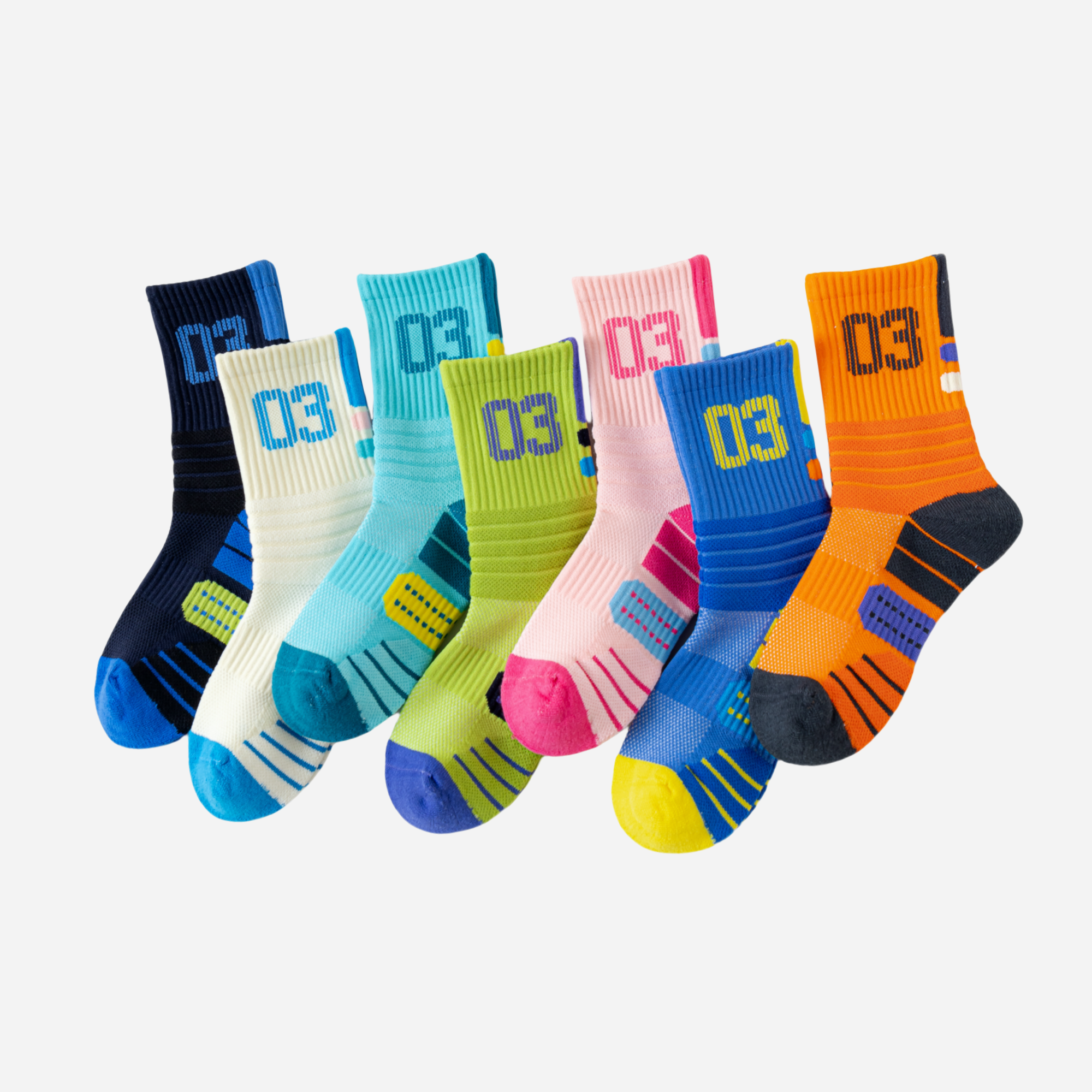 Kid's Active Performance Crew Socks - 3 Pairs