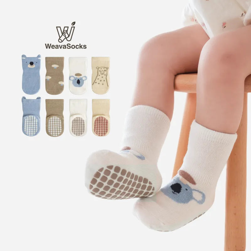 Babies Little Pumpkin Grip Socks-4 Pairs