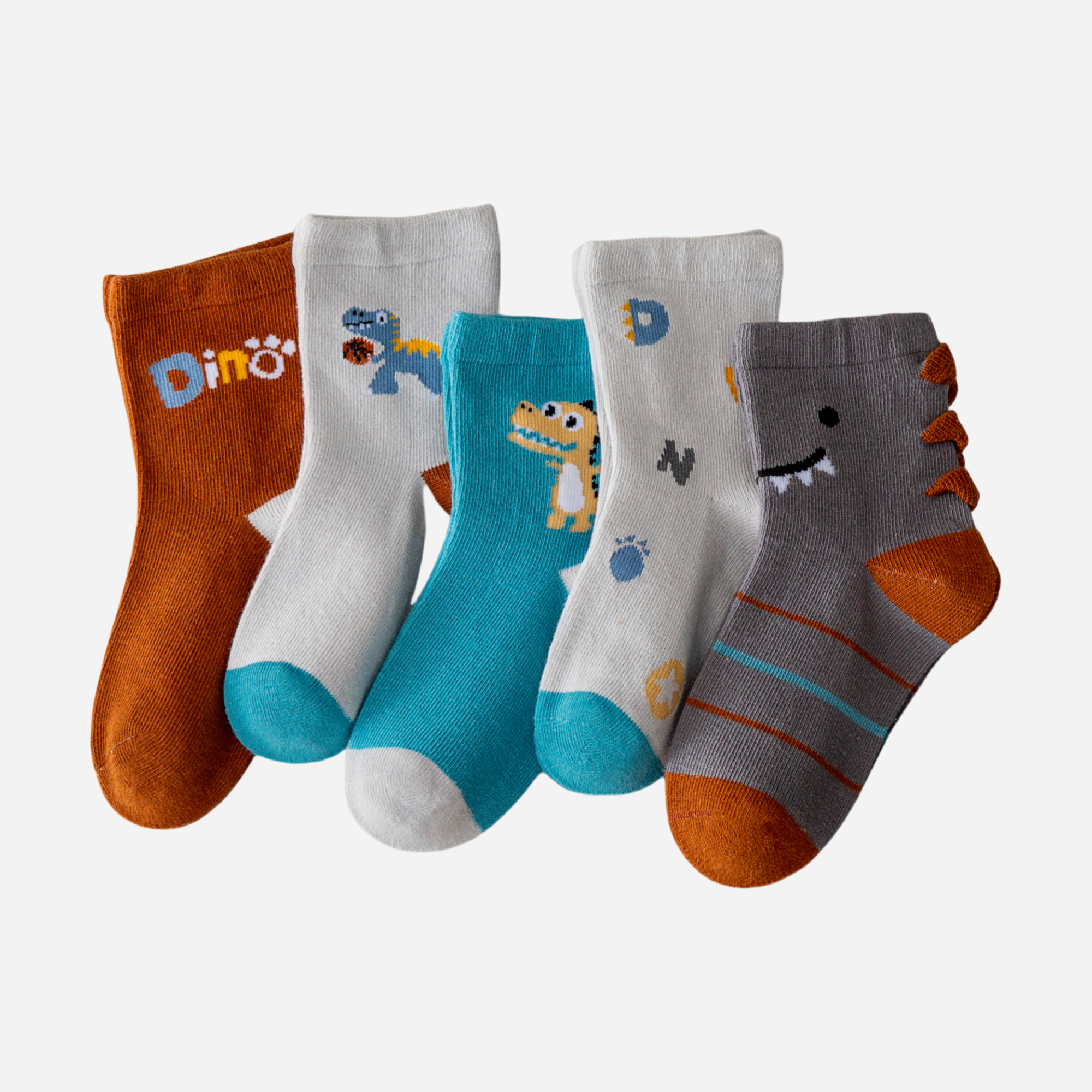 Kid's Playtime Dino Socks - 5 Pairs