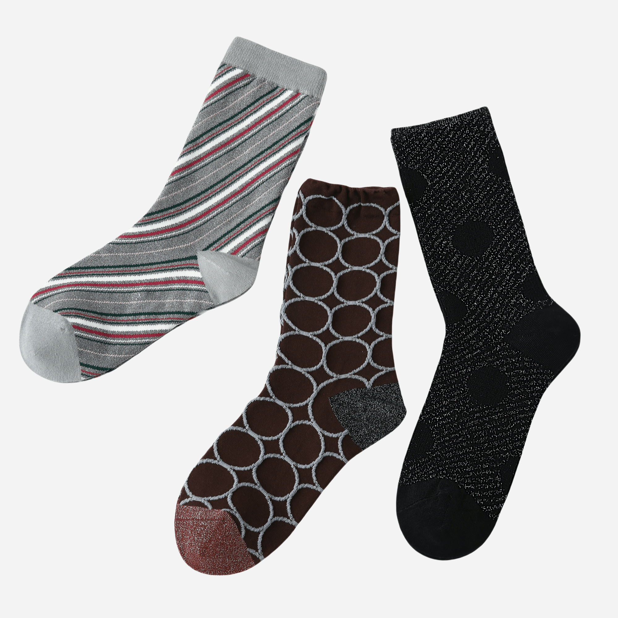 Women's Sparkle & Shine Crew Socks - 3 pairs