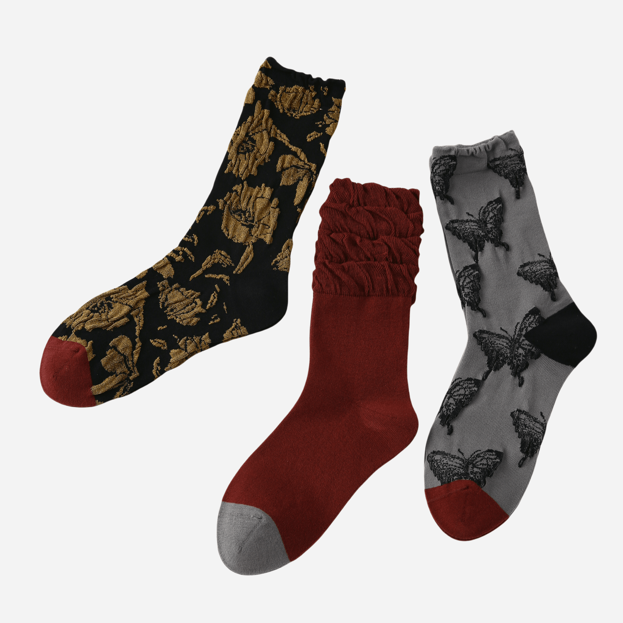 Women's Dark Romance Crew Socks - 3 pairs
