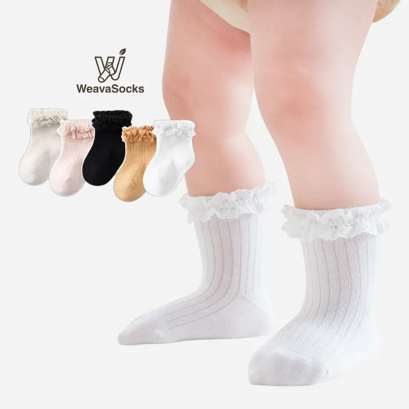 Babies Petal Cuff Ankle Socks-3 Pairs
