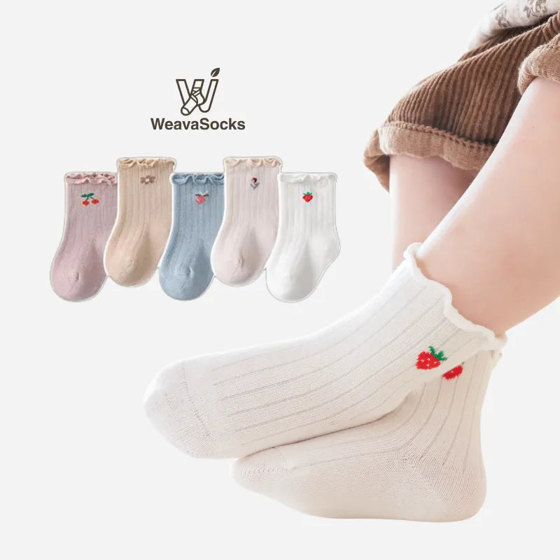 Babies Berry Cute Crew Socks-3 Pairs