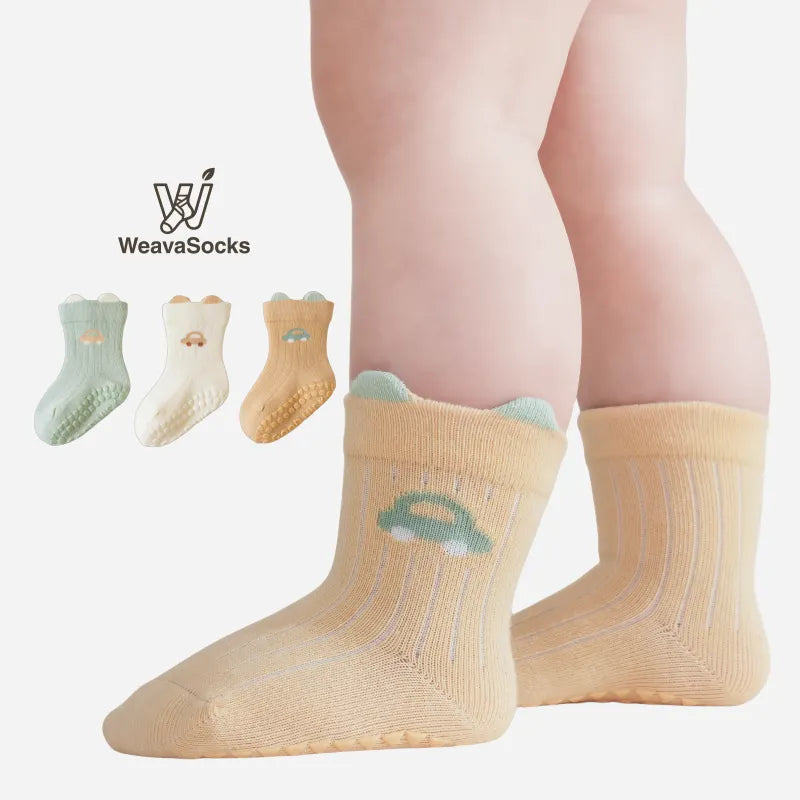 Babies Little Cruiser Grip Socks-3 Pairs