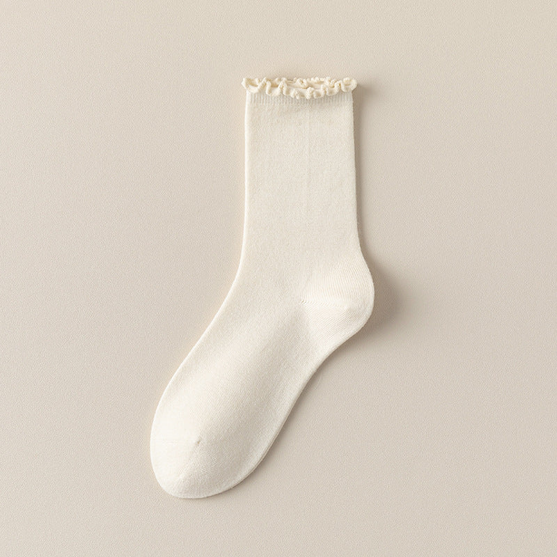 Soft Wool Ruffle Crew