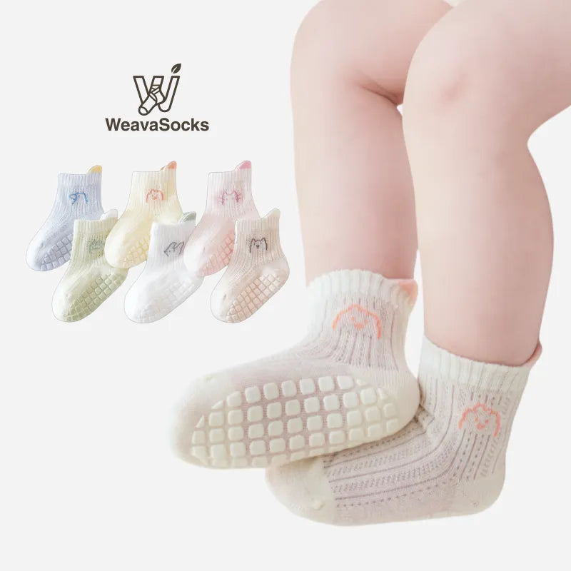 Babies Steady Grid Grip Socks-4 Pairs