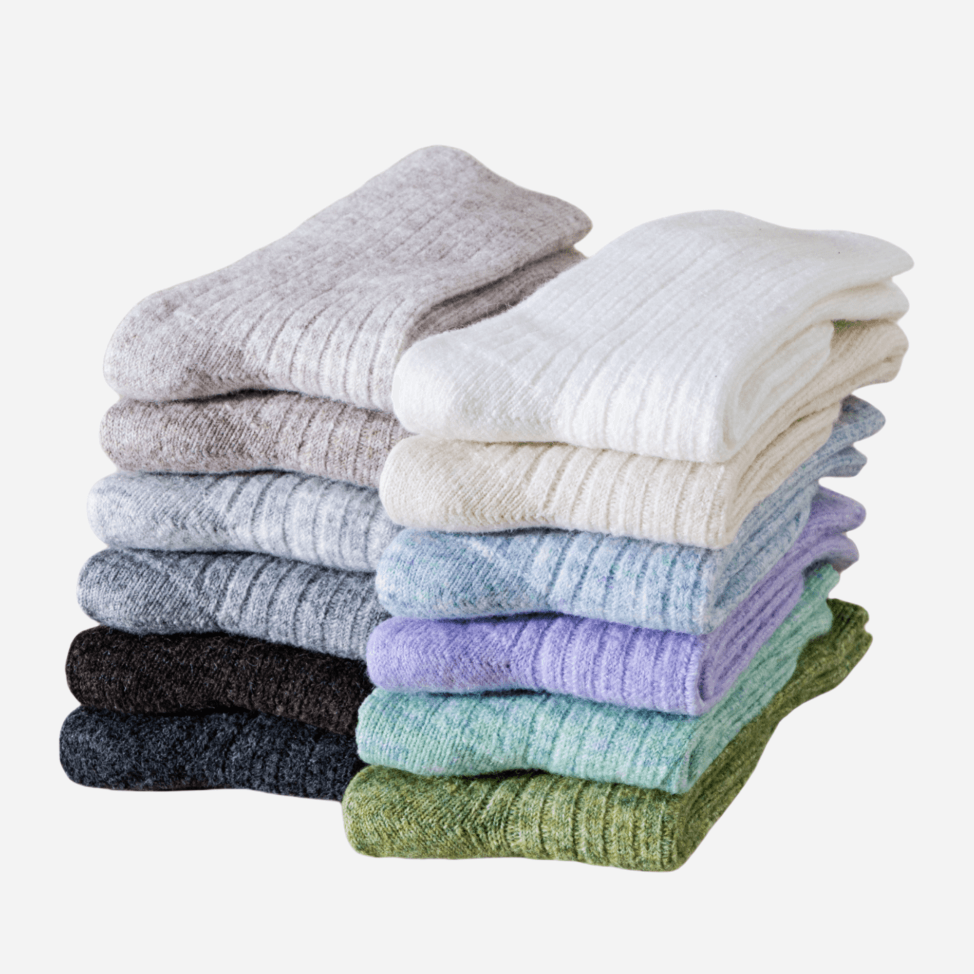 Women's Cozy Heathered Ribbed Crew Socks - 4 Pairs