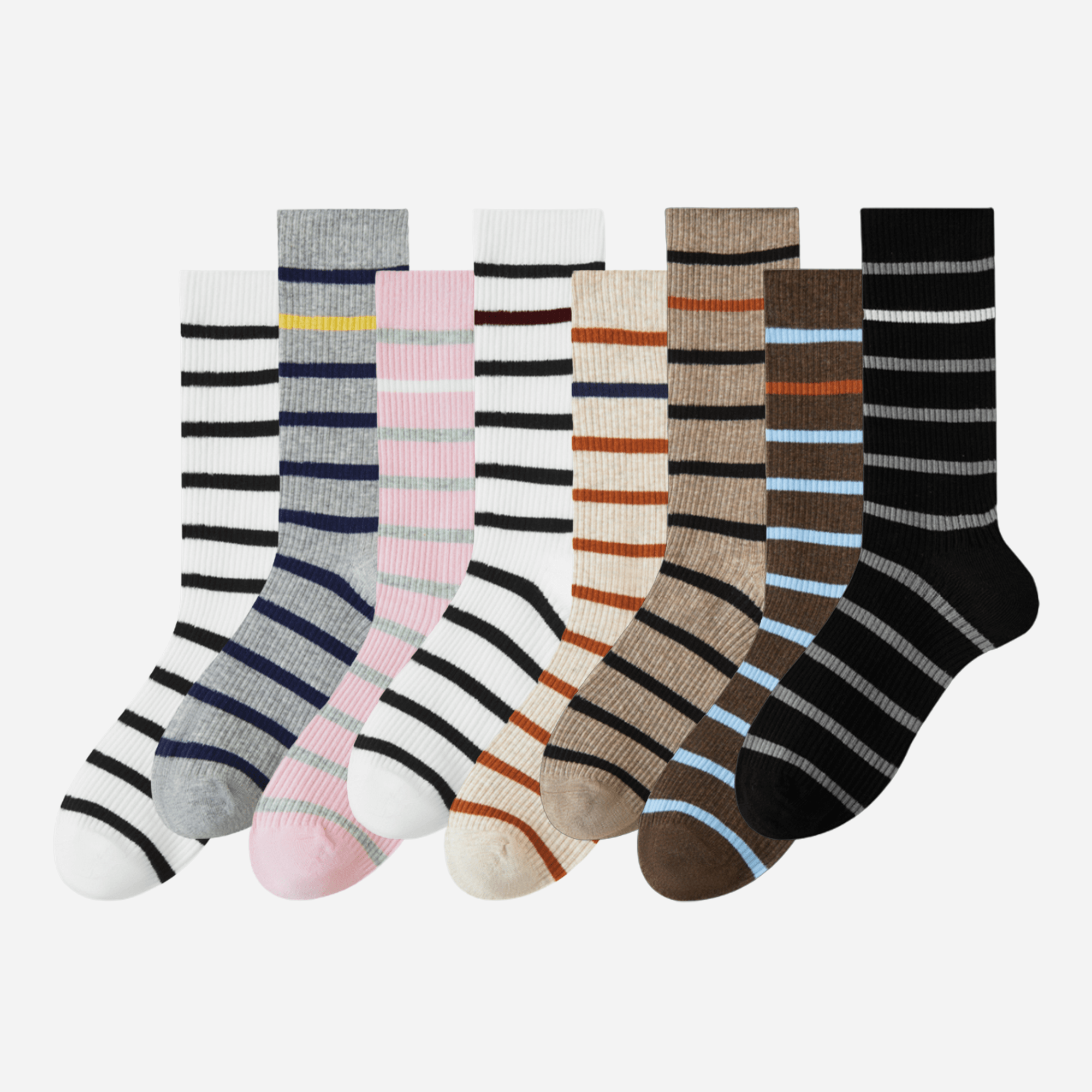 Women's Varsity Stripe Ribbed Socks - Single Pair