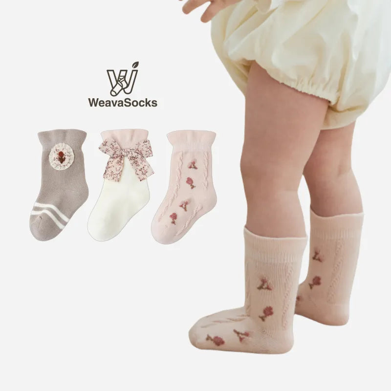 Babies The English Rose Garden Socks-3 Pairs