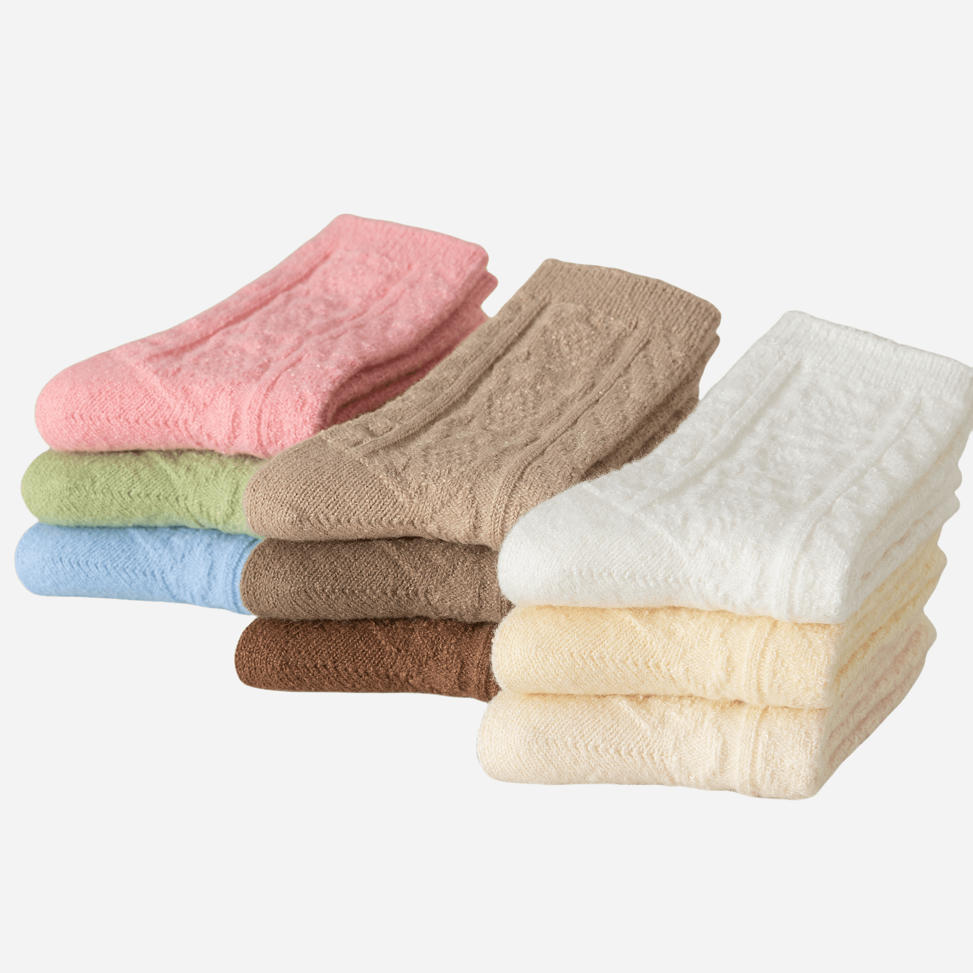 Women's Cozy Cable Knit Crew Socks - 4 Pairs