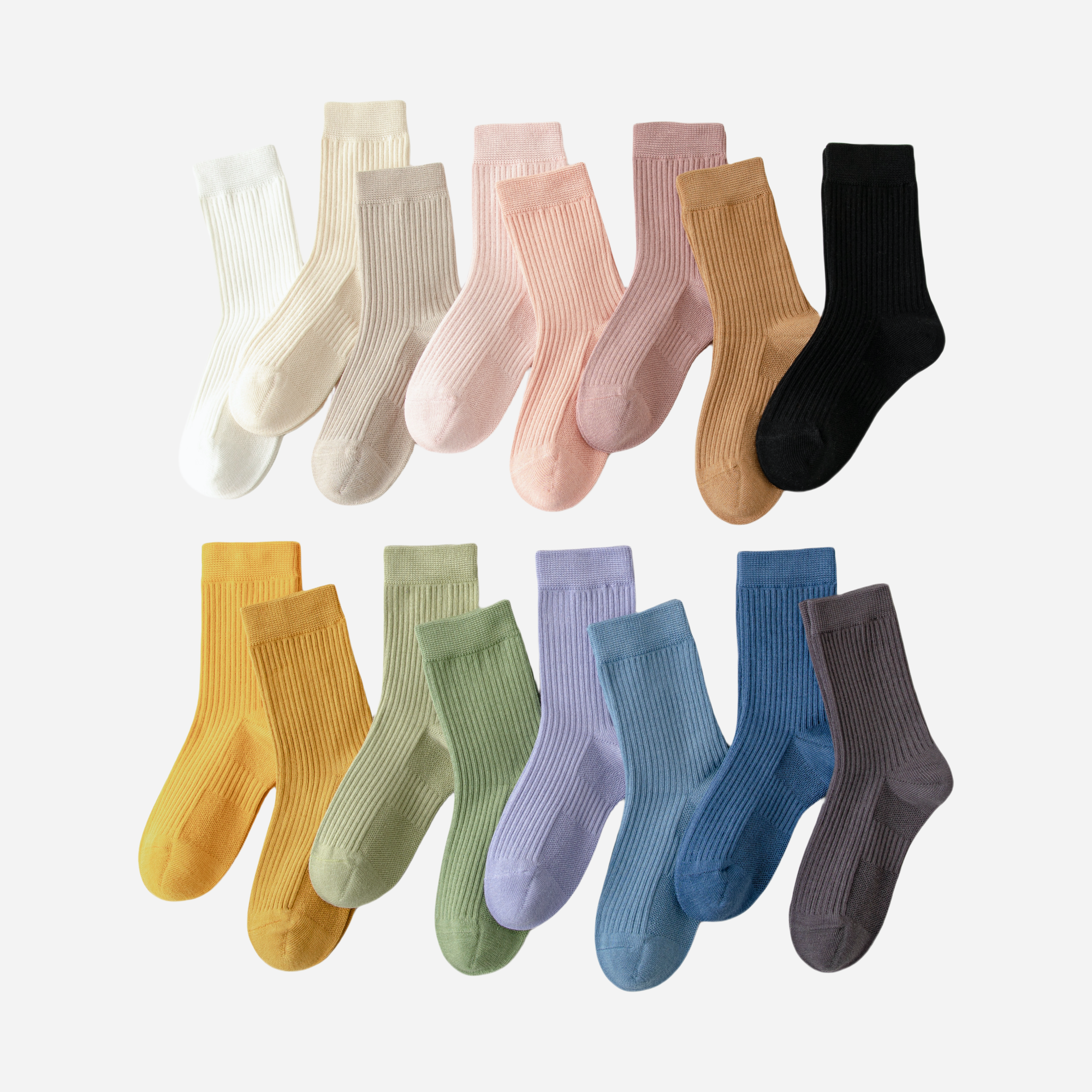 Kid's Unisex Ribbed Socks - 3 Pairs