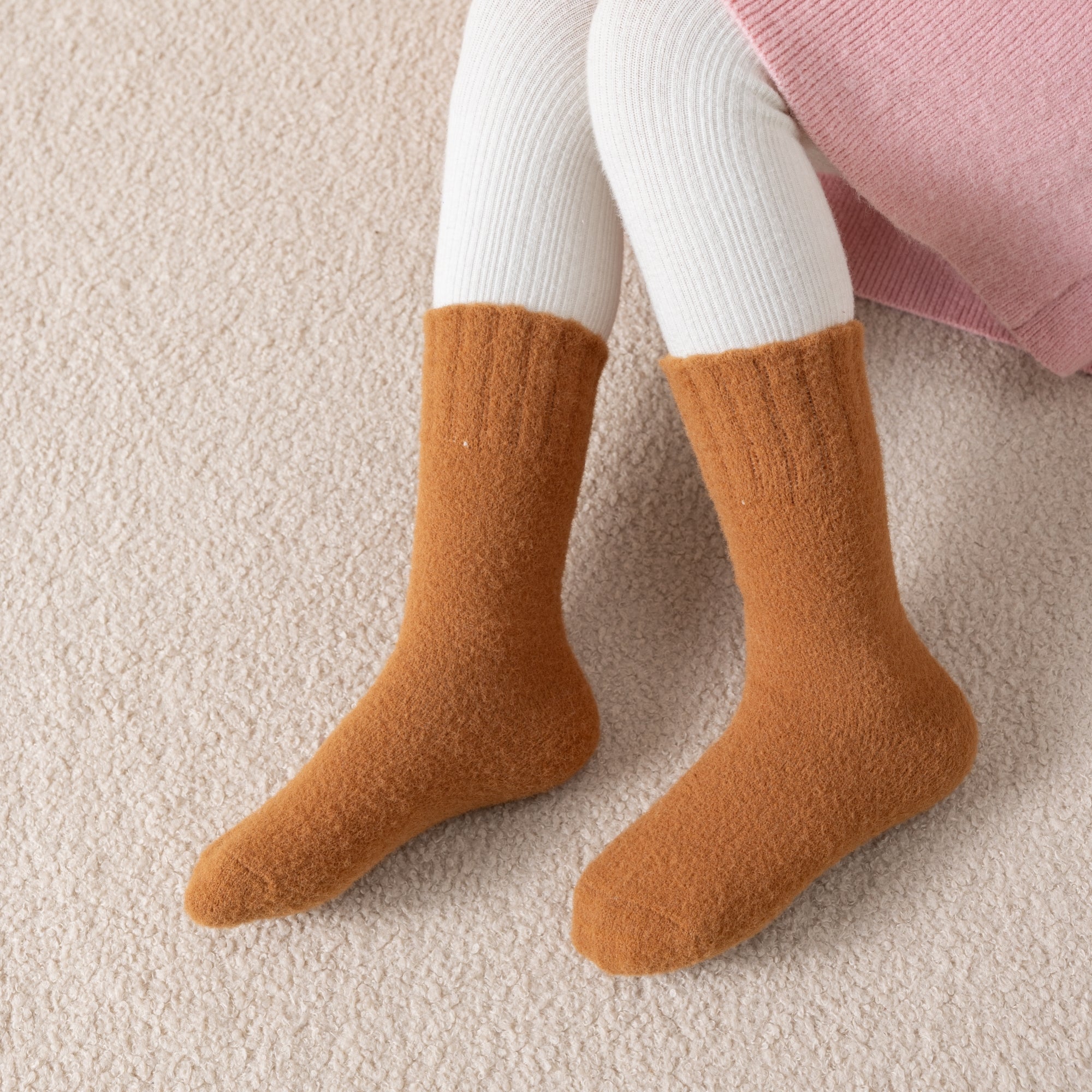 Kid's Ultra Soft Fuzzy Crew Socks - 3 Pairs