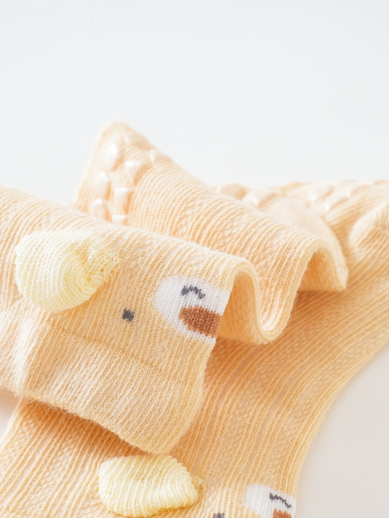 Babies' Non-Slip Mid Crew Socks-3 Pack