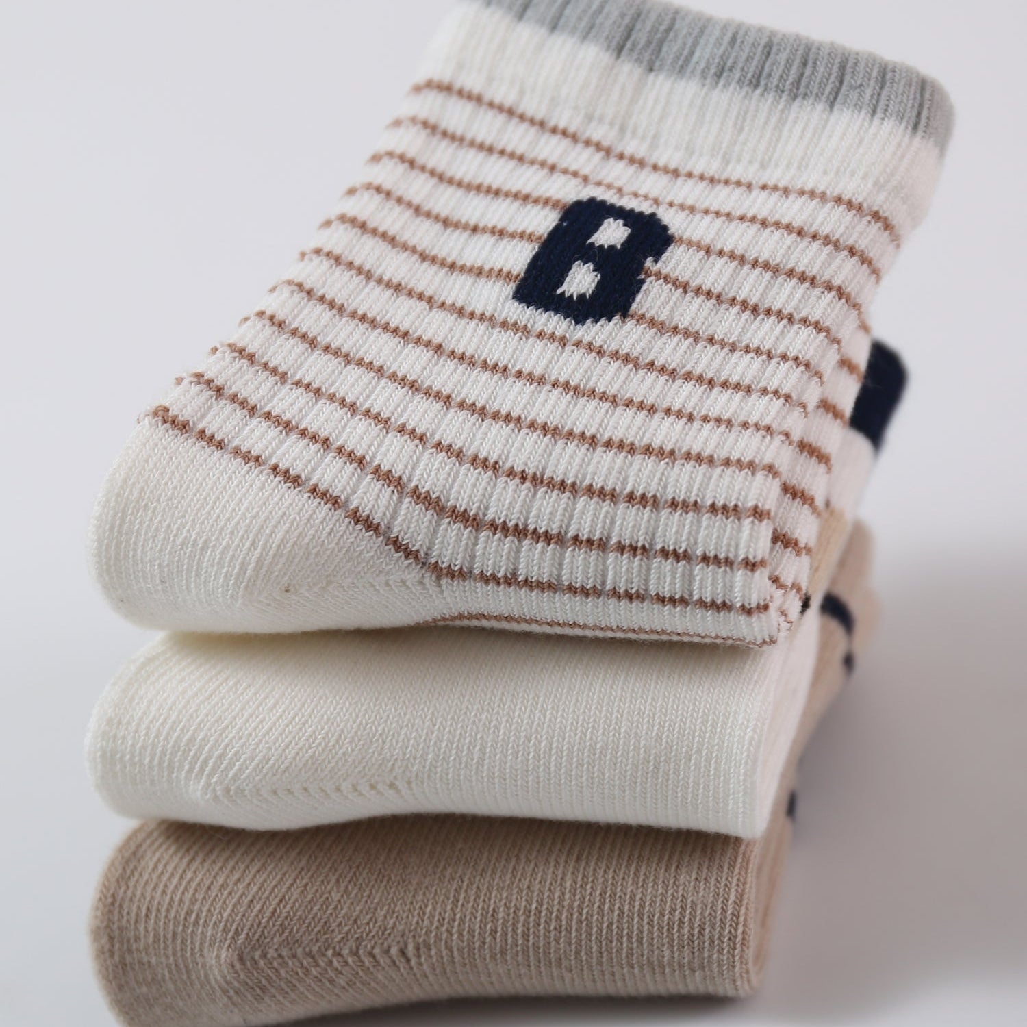 Babies' Combed Cotton Socks -5 Pack