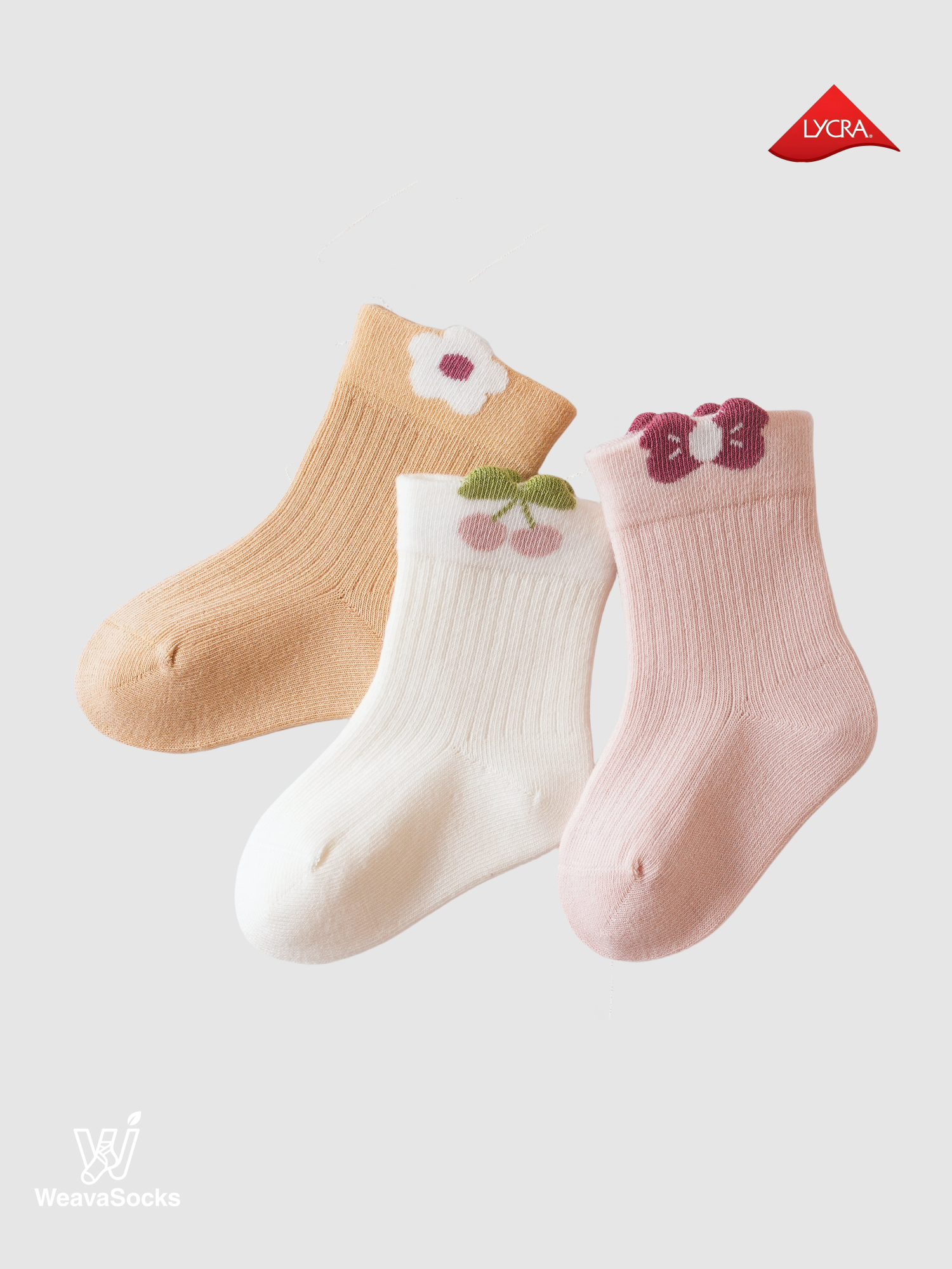 Babies' Ribbed Crew Socks-3 Pack