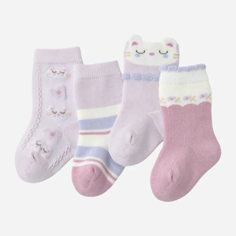 Babies The Lavender Lullaby Socks-4 Pairs