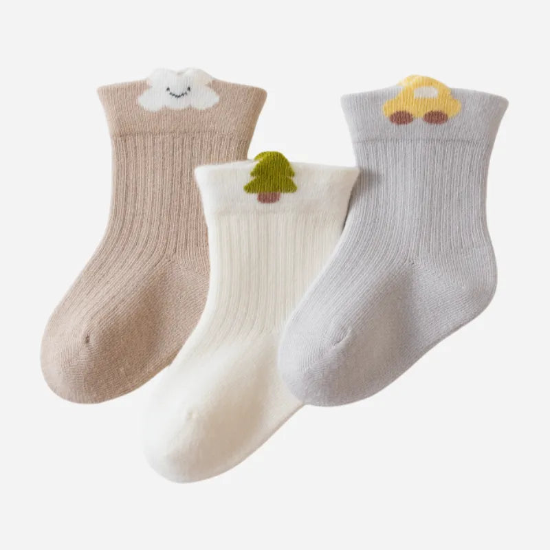 Babies Little Road Trip Socks-3 Pairs