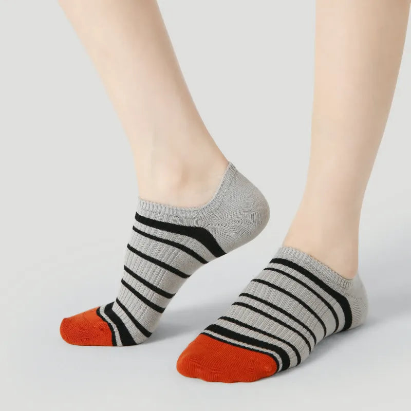 Colorblock No-Show Socks