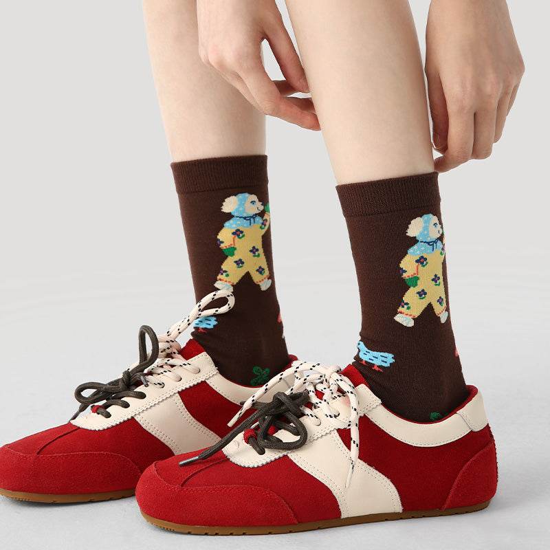 Women's Folk Art Character Socks - 3 pairs