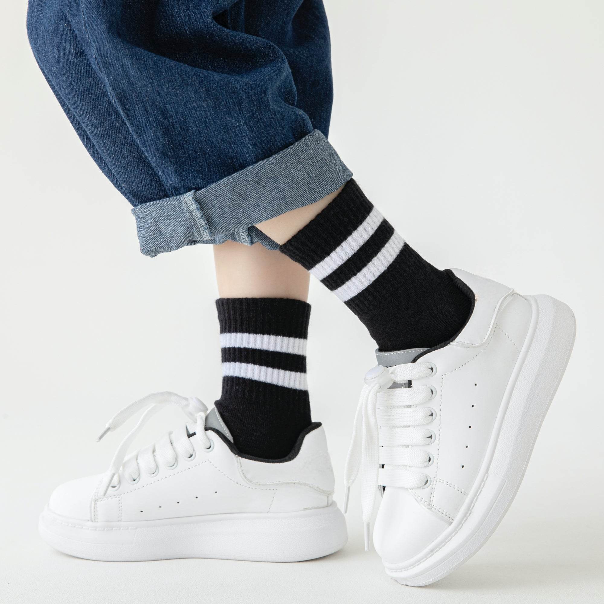 Kid's Retro Stripe Crew Socks - 3 Pairs - Weavasocks