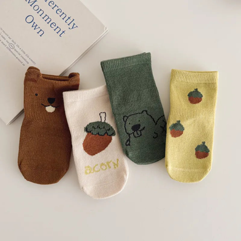 Babies Little Critter Grip Socks-4 Pairs
