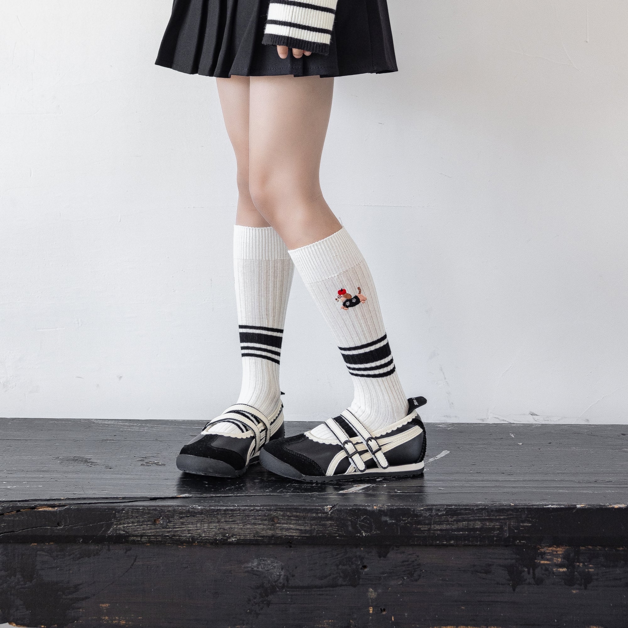 Kid's Preppy Pup Crew Socks - 2 Pairs