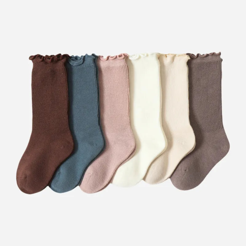 Babies The Ruffle Trim Ribbed Socks-4 Pairs