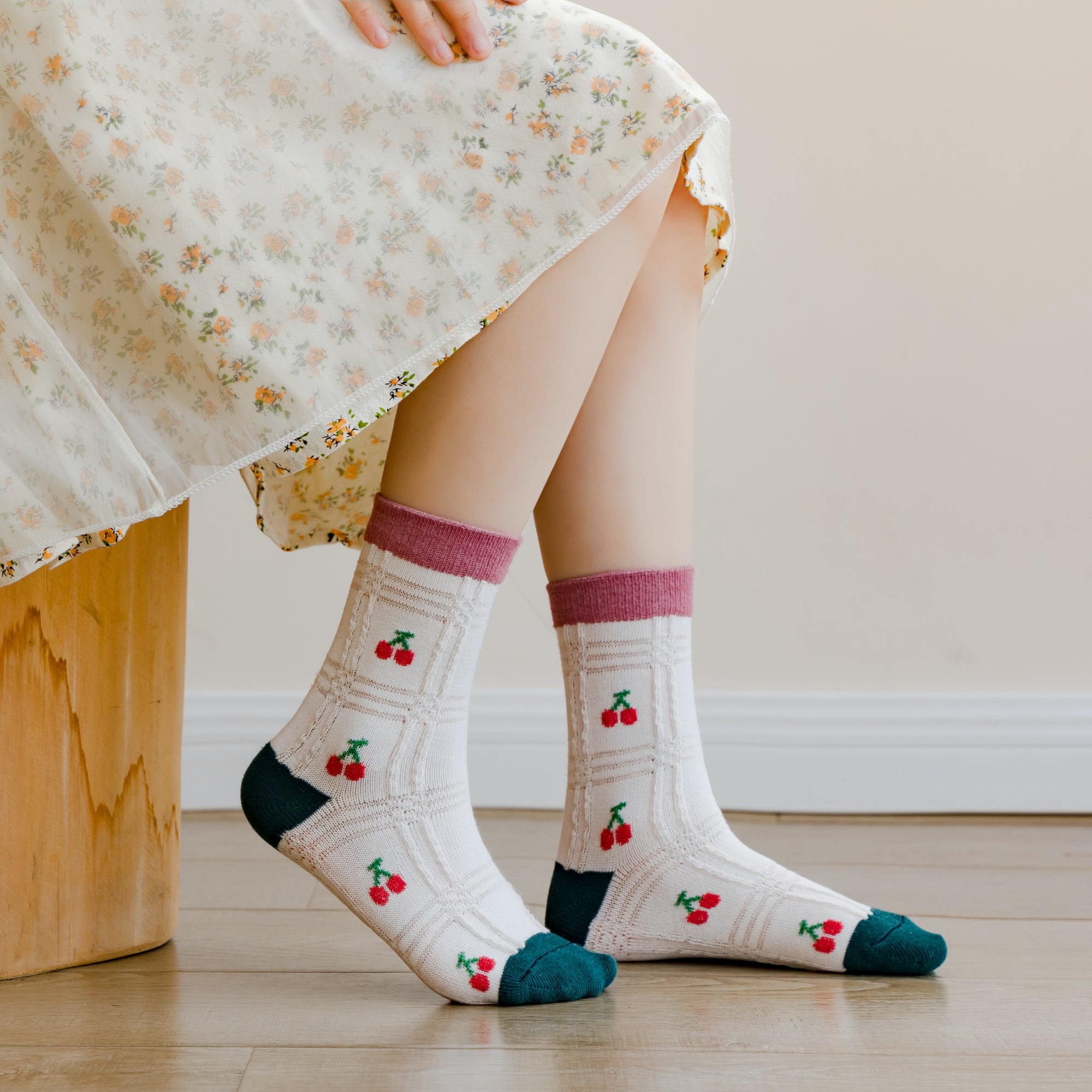 Kid's Girls' Bear & Berry Crew Socks - 5 Pairs