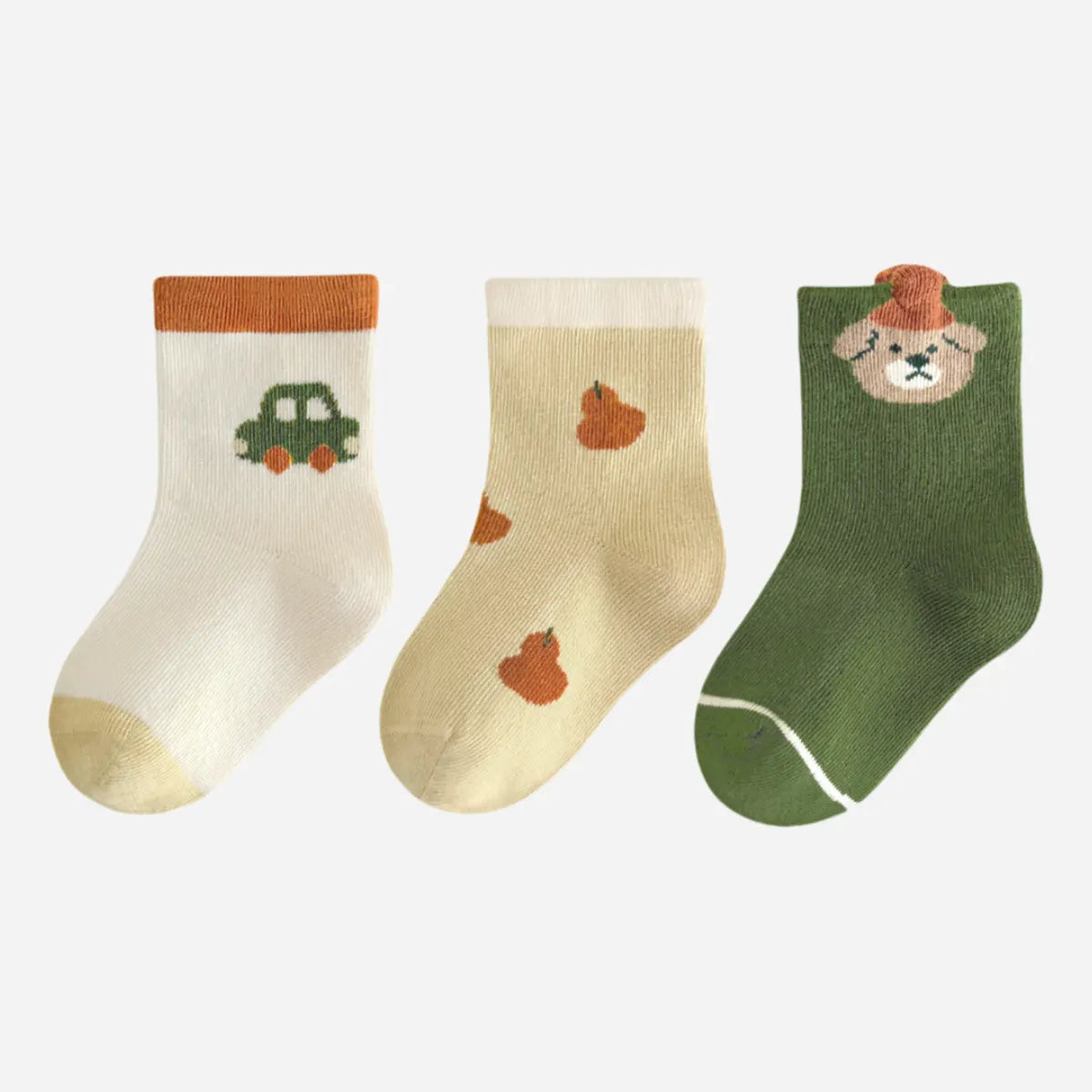 Babies Apple Orchard Socks-3 Pairs